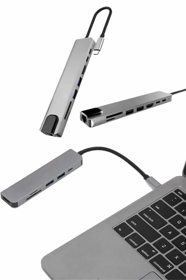 BUĞZ Çevirici Dönüştürücü Adaptör Macbook 3 In 1 Type-C To Hdmı USB 3.0