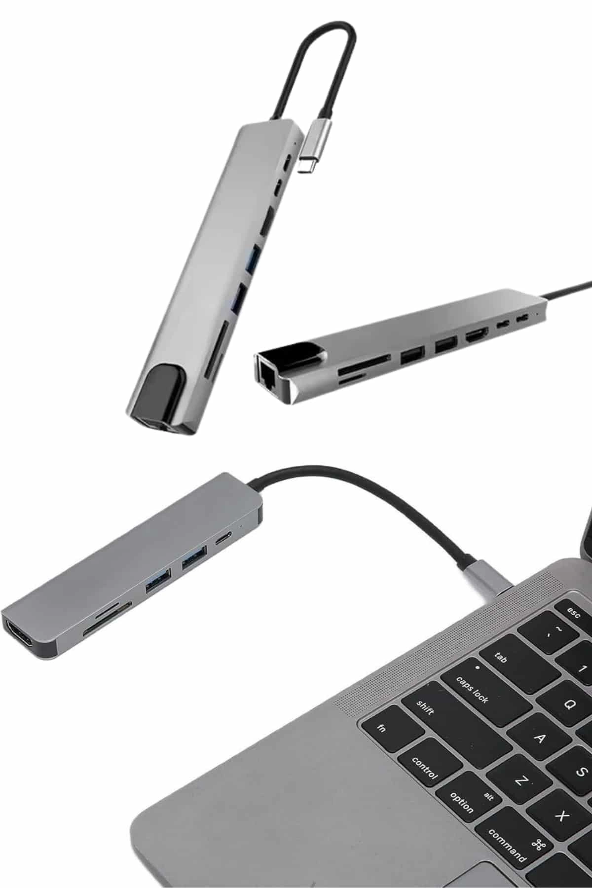 BUĞZ Çevirici Dönüştürücü Adaptör Macbook 3 In 1 Type-C To Hdmı USB 3.0