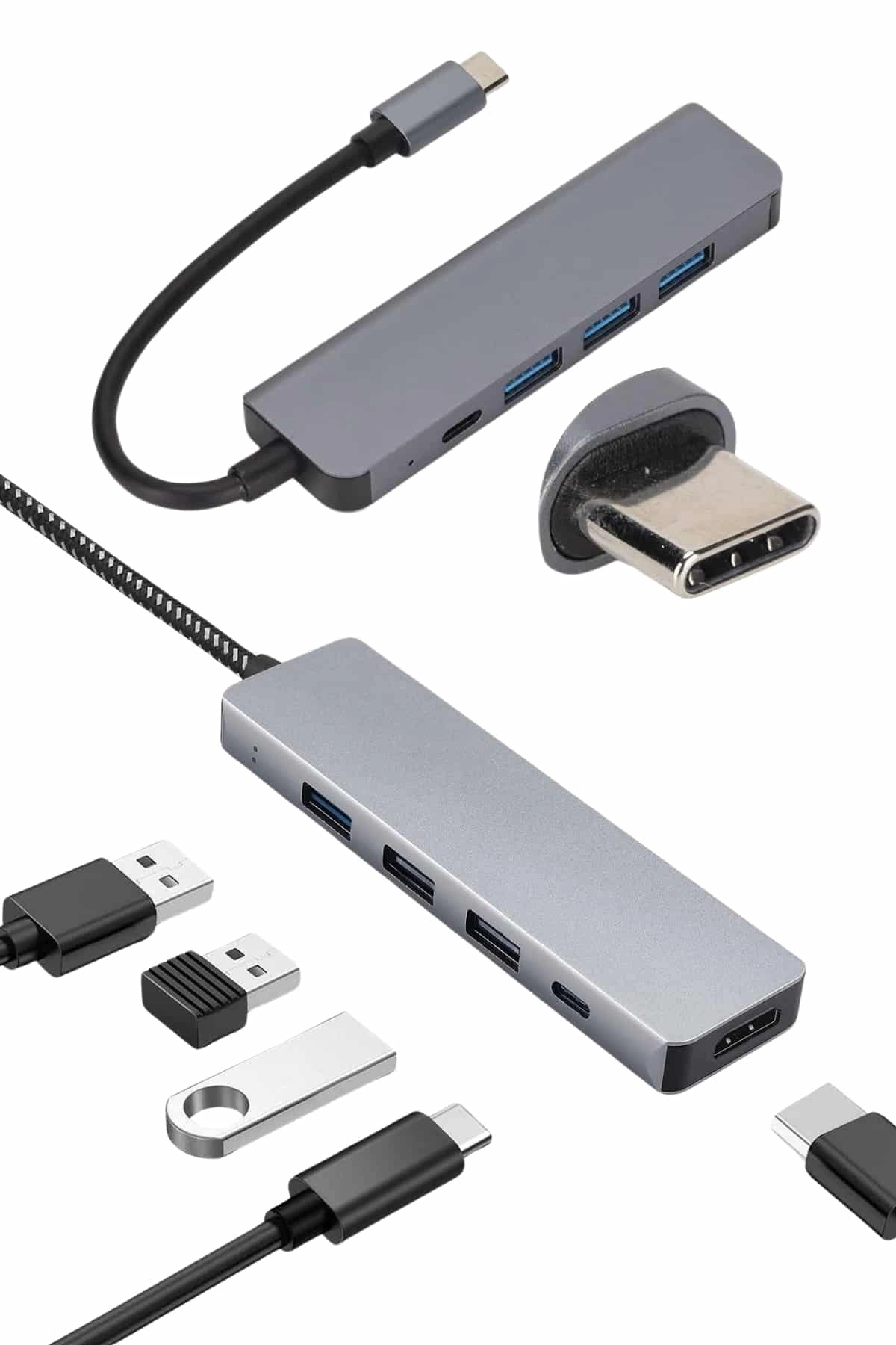 BUĞZ Çevirici Dönüştürücü Adaptör Macbook 3 In 1 Type-C To Hdmı USB 3.0