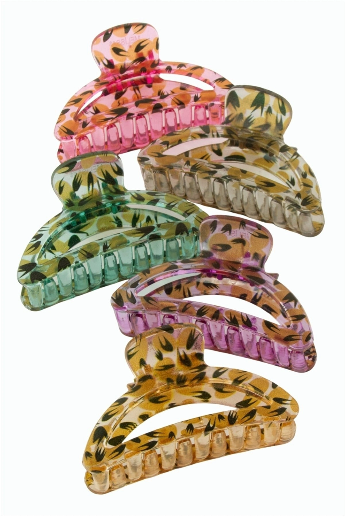 BUĞZ Çiçek Desenli Oval Mandal Toka 8 cm