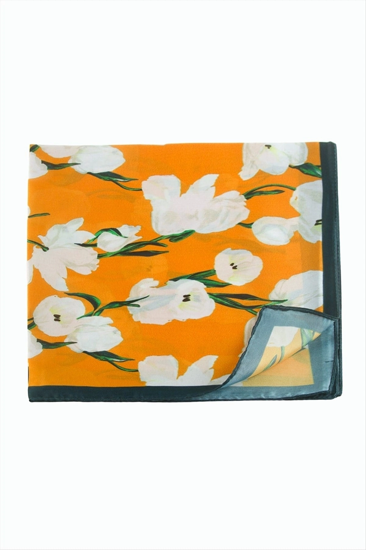 BUĞZ Çiçek Desenli Zr Şifon Fular 50*50 cm