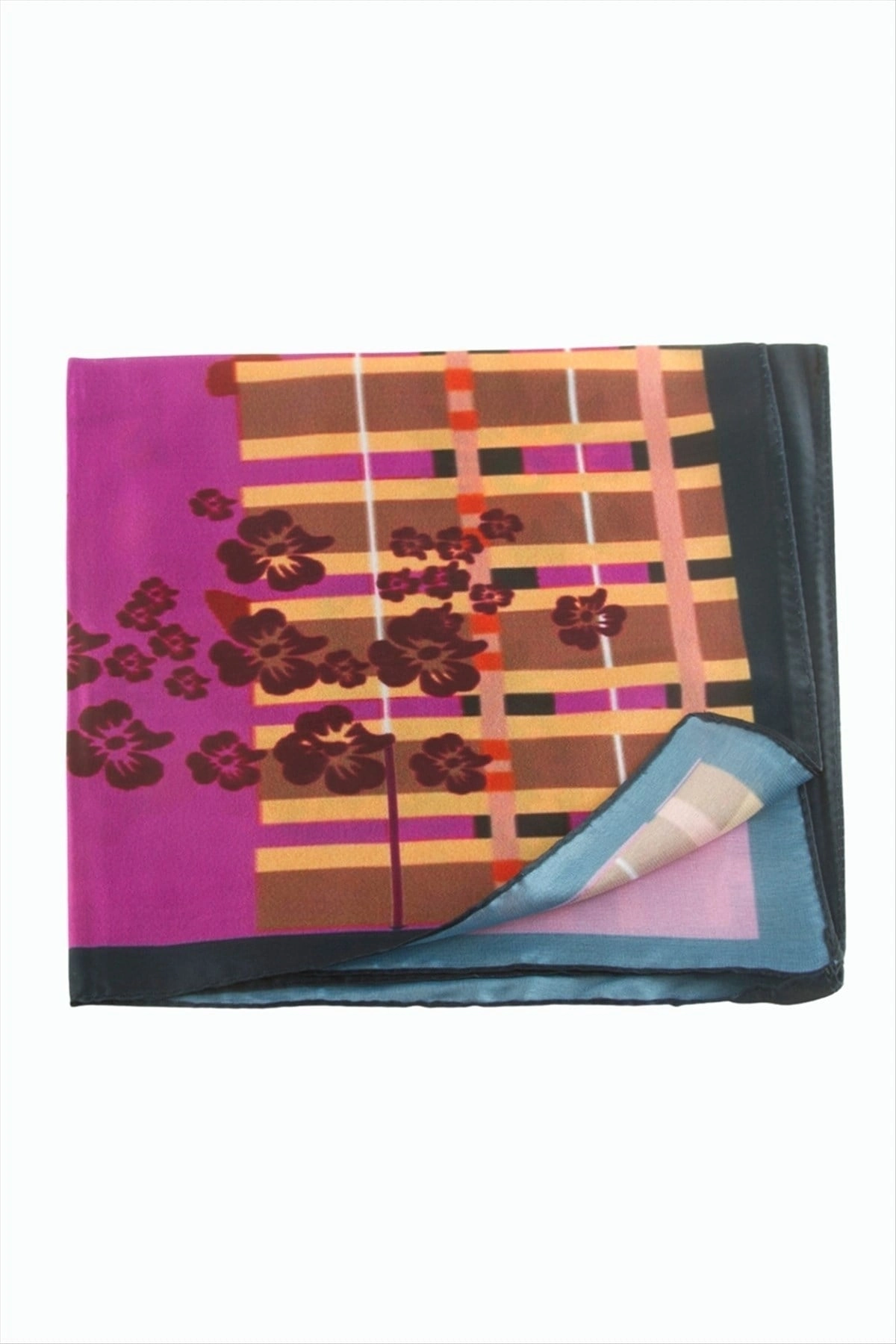 BUĞZ Çiçek Desenli Zr Şifon Fular 50*50 cm