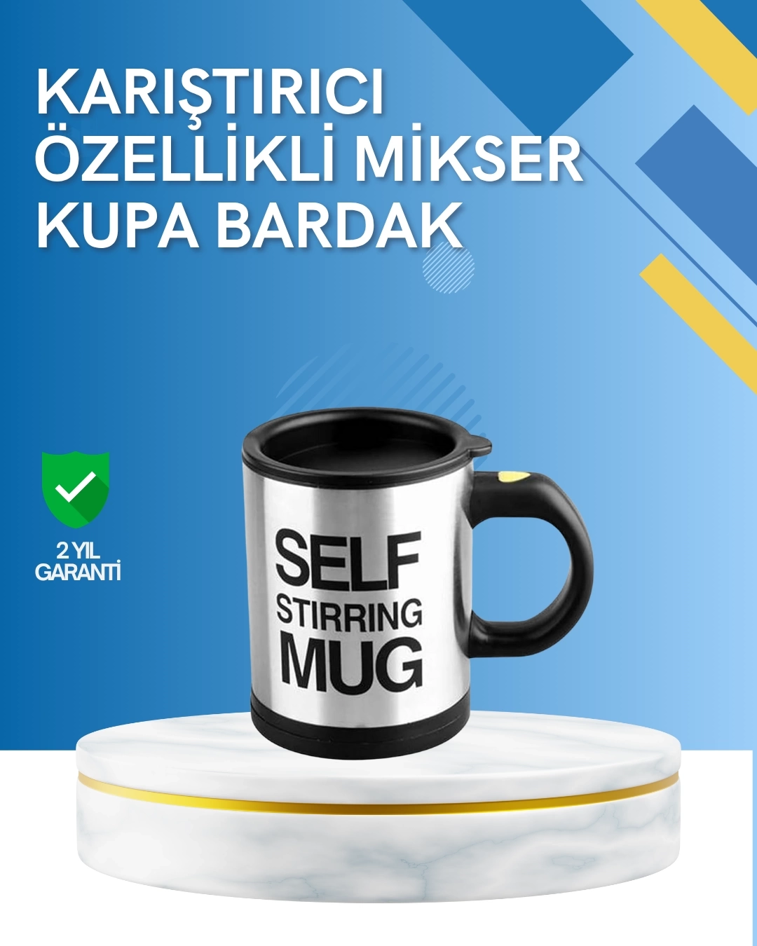 BUĞZ Çift Katmanlı Termos Özellikli Karıştırma Motorlu Kupa