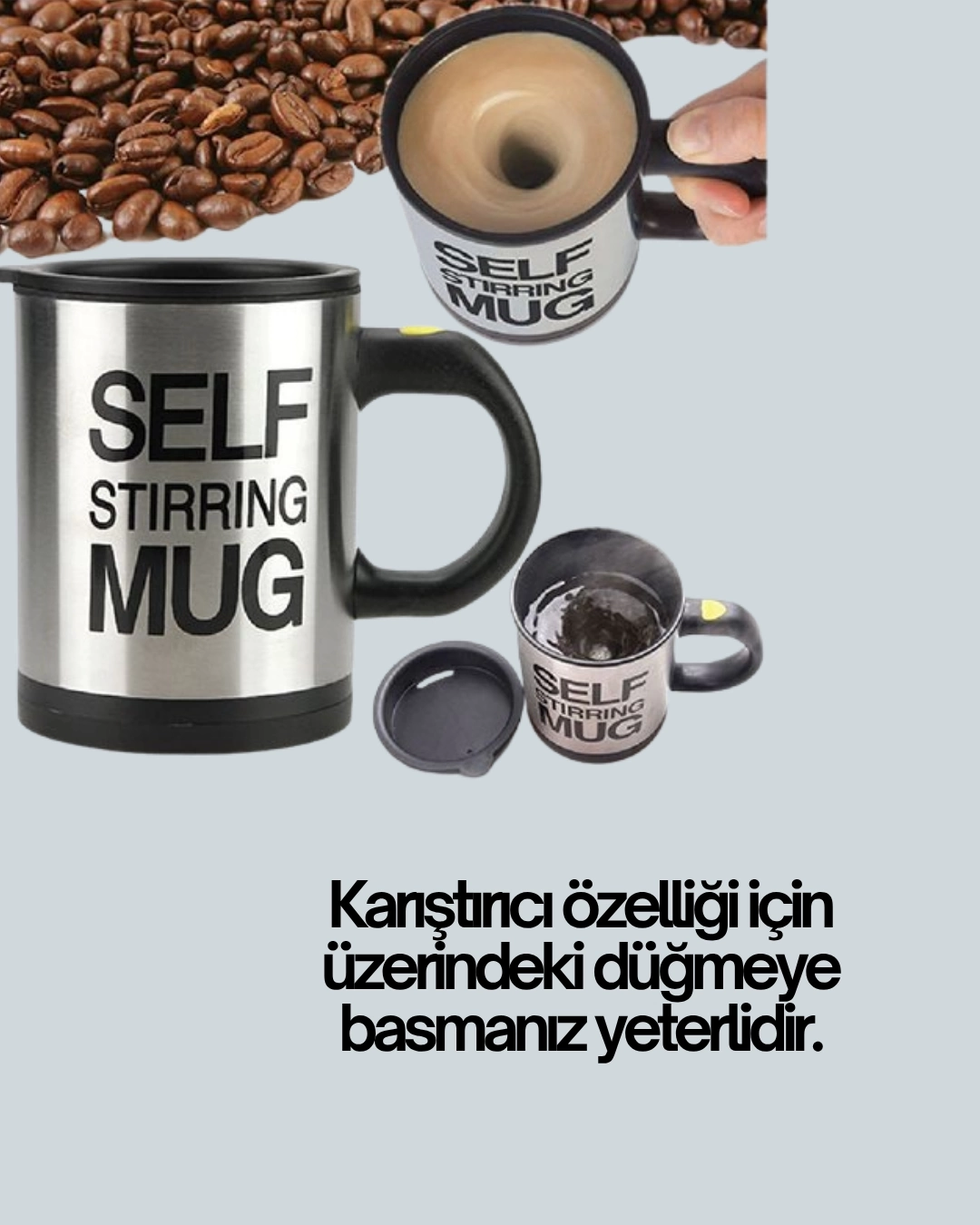 BUĞZ Çift Katmanlı Termos Özellikli Karıştırma Motorlu Kupa