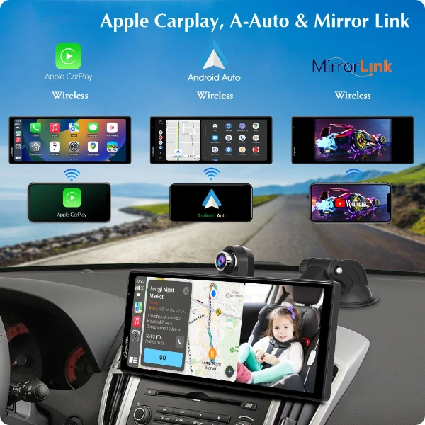 BUĞZ ÇİFT LENS KAMERALI APPLE VE ANDROİD CARPLAY