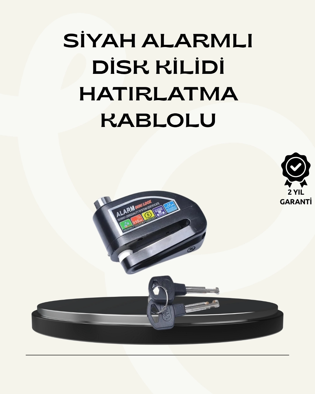 BUĞZ Çift Modlu 110dB Alarmlı Disk Kilidi Suya Dayanıklı