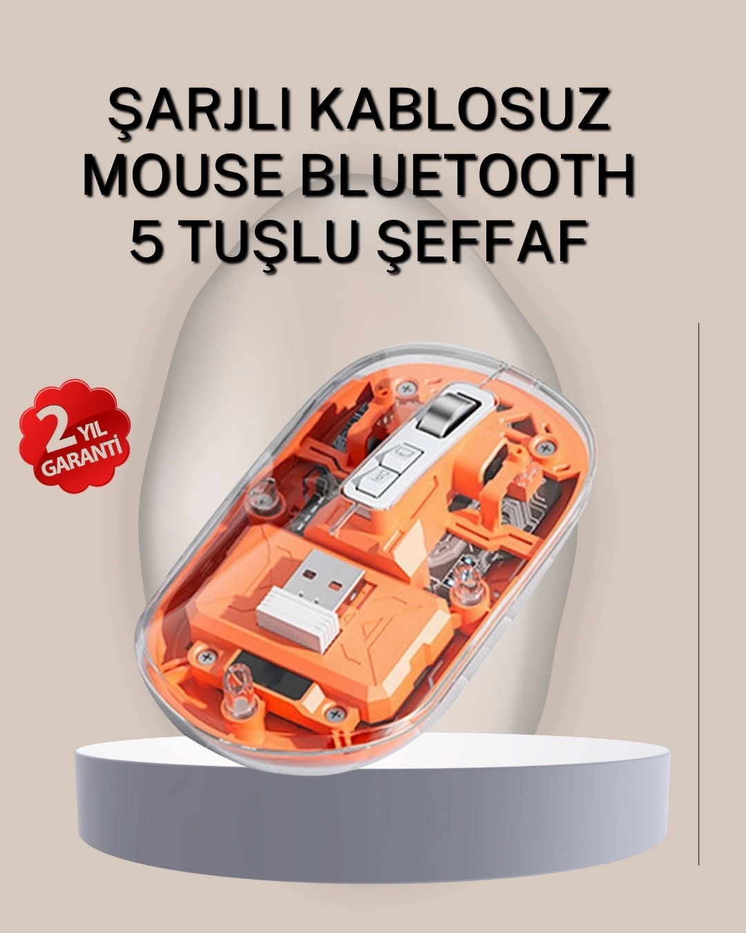 BUĞZ Çift Modlu Fare – USB Alıcılı ve Bluetooth Bağlantılı