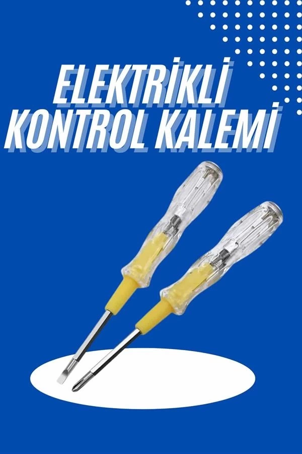 BUĞZ Çift Uçlu Kontrol Kalemi Elektrik Test Kalemi Şeffaf