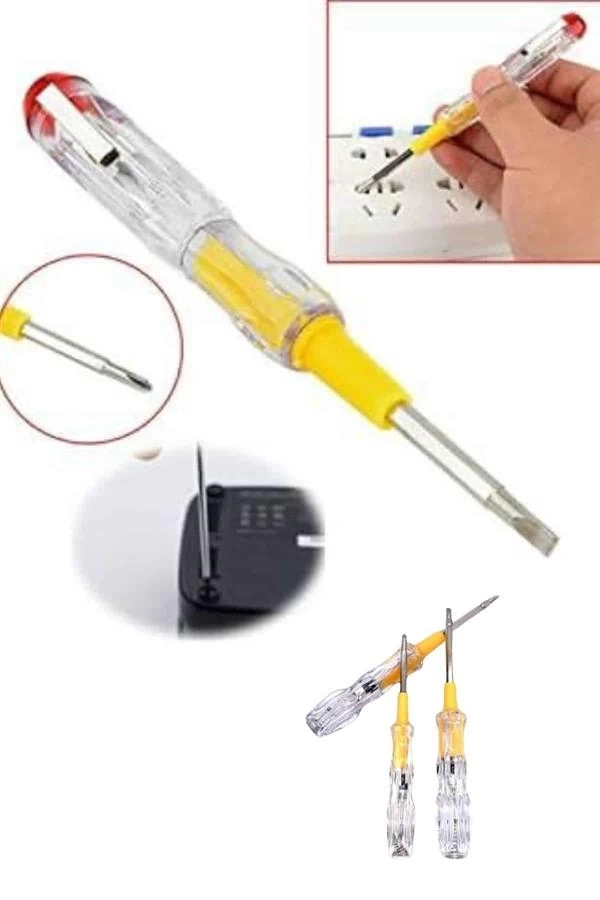 BUĞZ Çift Uçlu Kontrol Kalemi Elektrik Test Kalemi Şeffaf