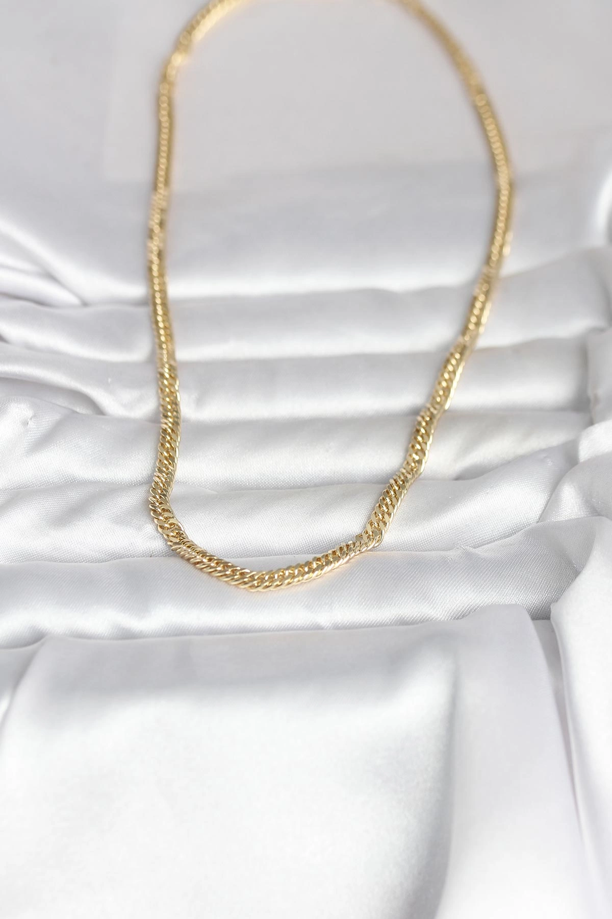 BUĞZ CM 14K GOLD RENK ZİNCİR MODEL 45 CM KADIN KOLYE - BUĞZ BUĞZ CM 14K GOLD RENK ZİNCİR MODEL 45 CM KADIN KOLYE - BUĞZ