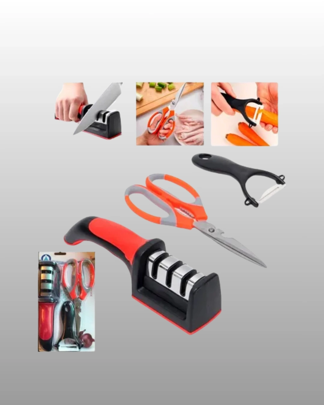 BUĞZ Çok Amaçlı Mutfak Makas Seti – Paslanmaz Çelik ve Ergonomik Tasarım