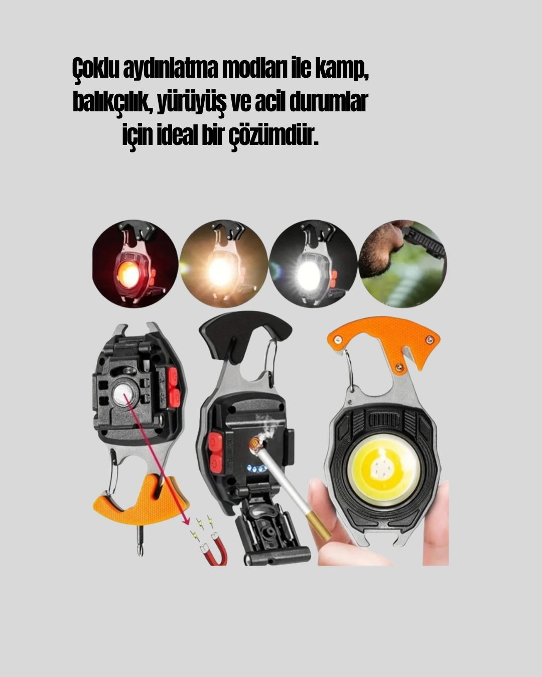 BUĞZ Çok Modlu LED Işıklı Pratik Anahtarlık BUĞZ Çok Modlu LED Işıklı Pratik Anahtarlık