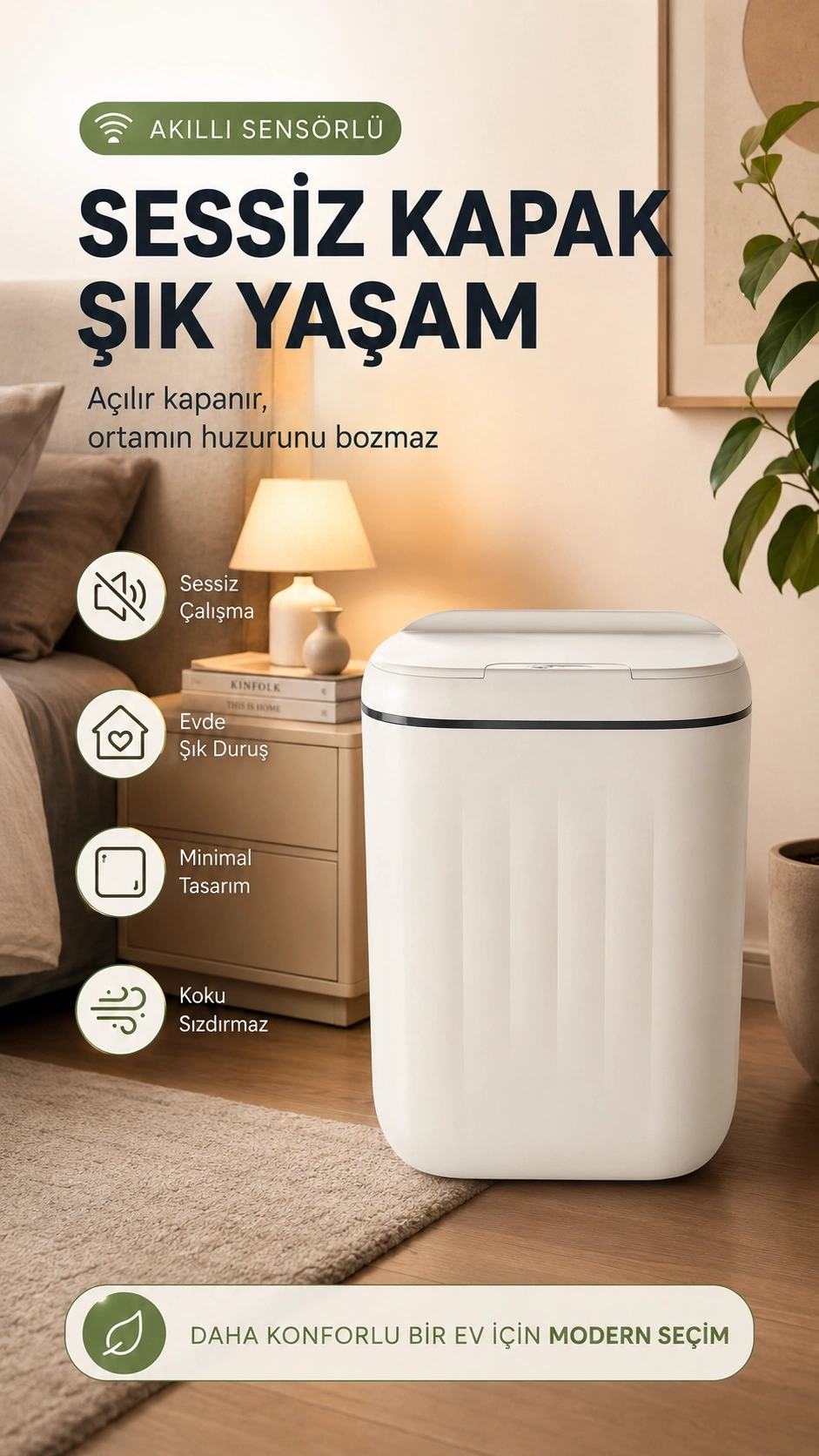 BUĞZ Çöp Kovası Otomatik Kapak