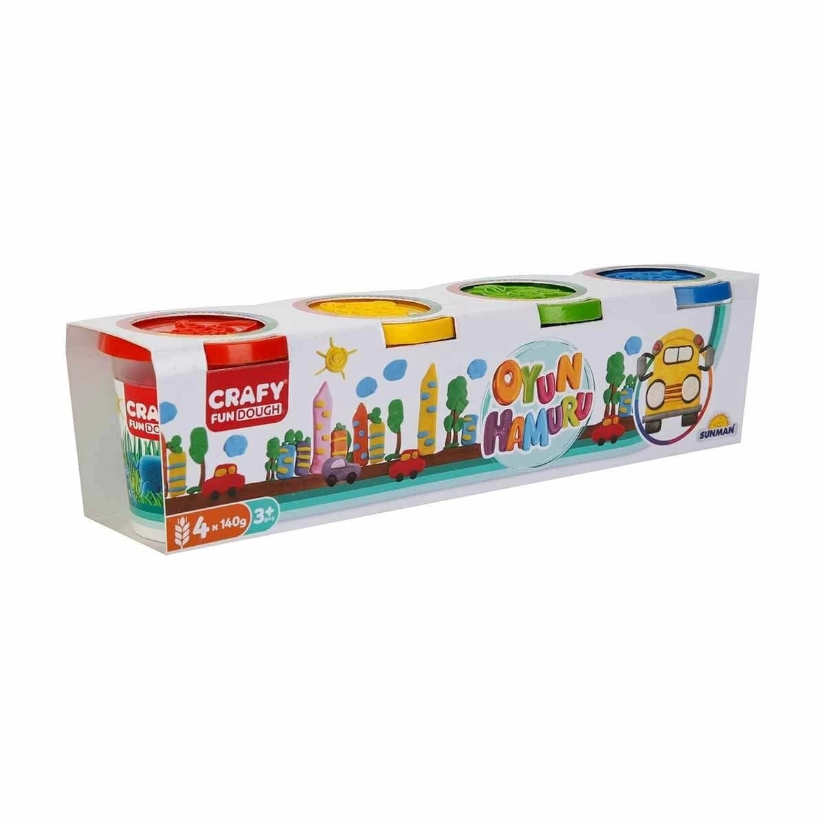 BUĞZ Crafy 4'lü Oyun Hamuru 520 Gr.