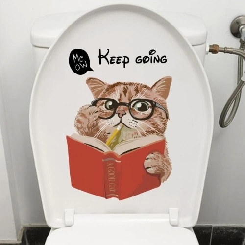 BUĞZ Decohandy Klozet Etiketi Keep Going Kedi BUĞZ Decohandy Klozet Etiketi Keep Going Kedi