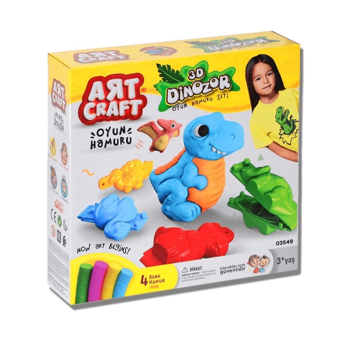 BUĞZ Dede 3D Dinozor Oyun Hamuru Seti