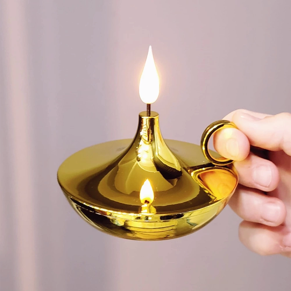 BUĞZ Dekoratif Gold Pilli Mum Lamba