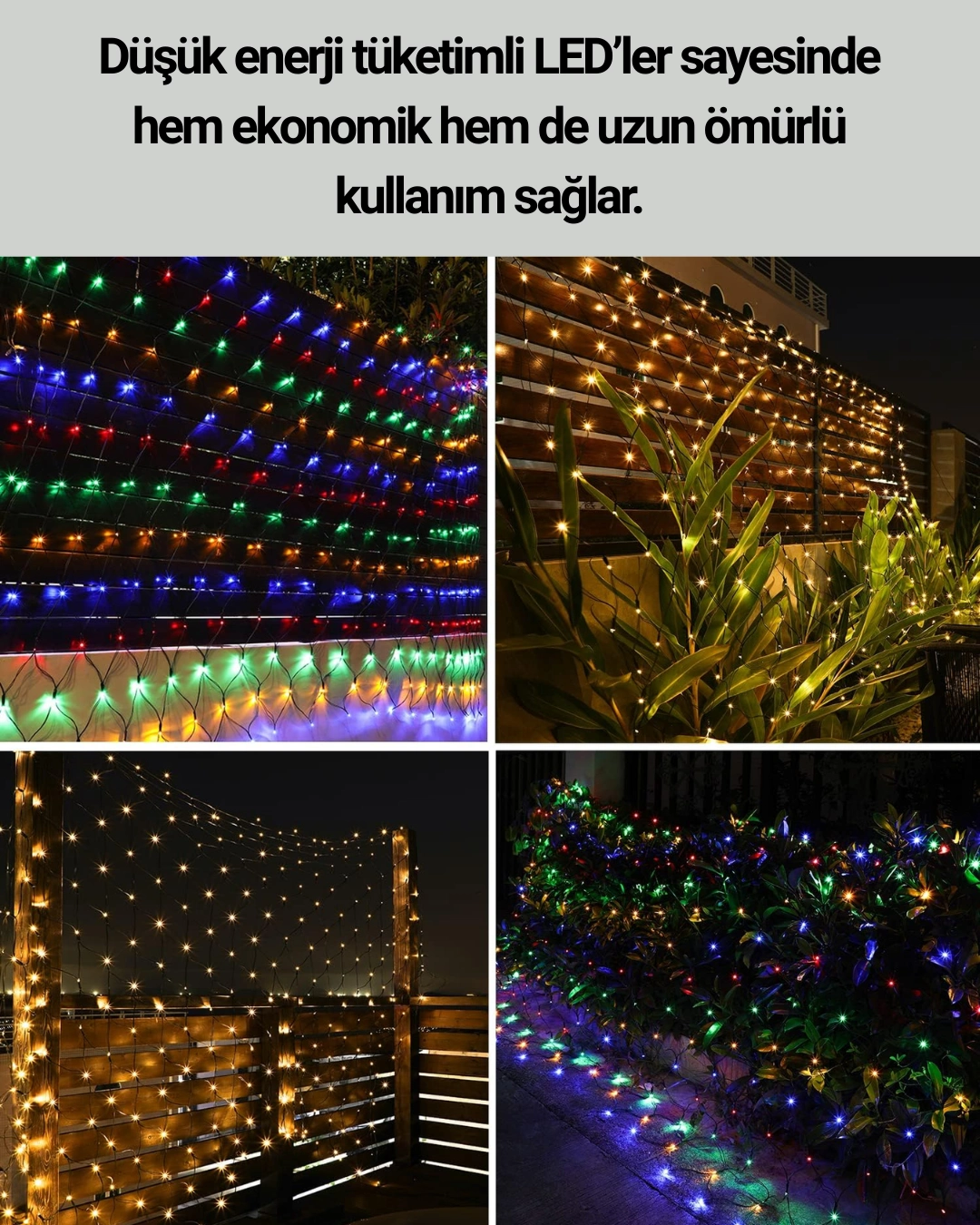 BUĞZ DEKORATİF LED ÇELENK IŞIK 8 FARKLI AYDINLATMA MODU - BUĞZ