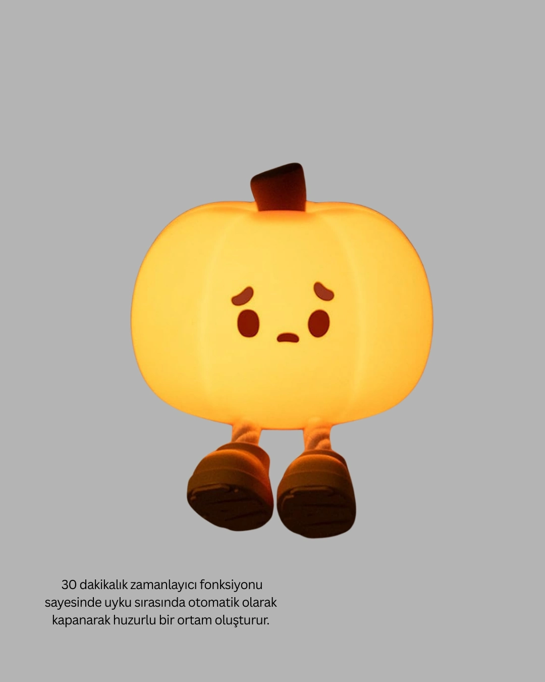BUĞZ Dekoratif Pumpkin Gece Lambası Şarjlı Dokunmatik LED Işık