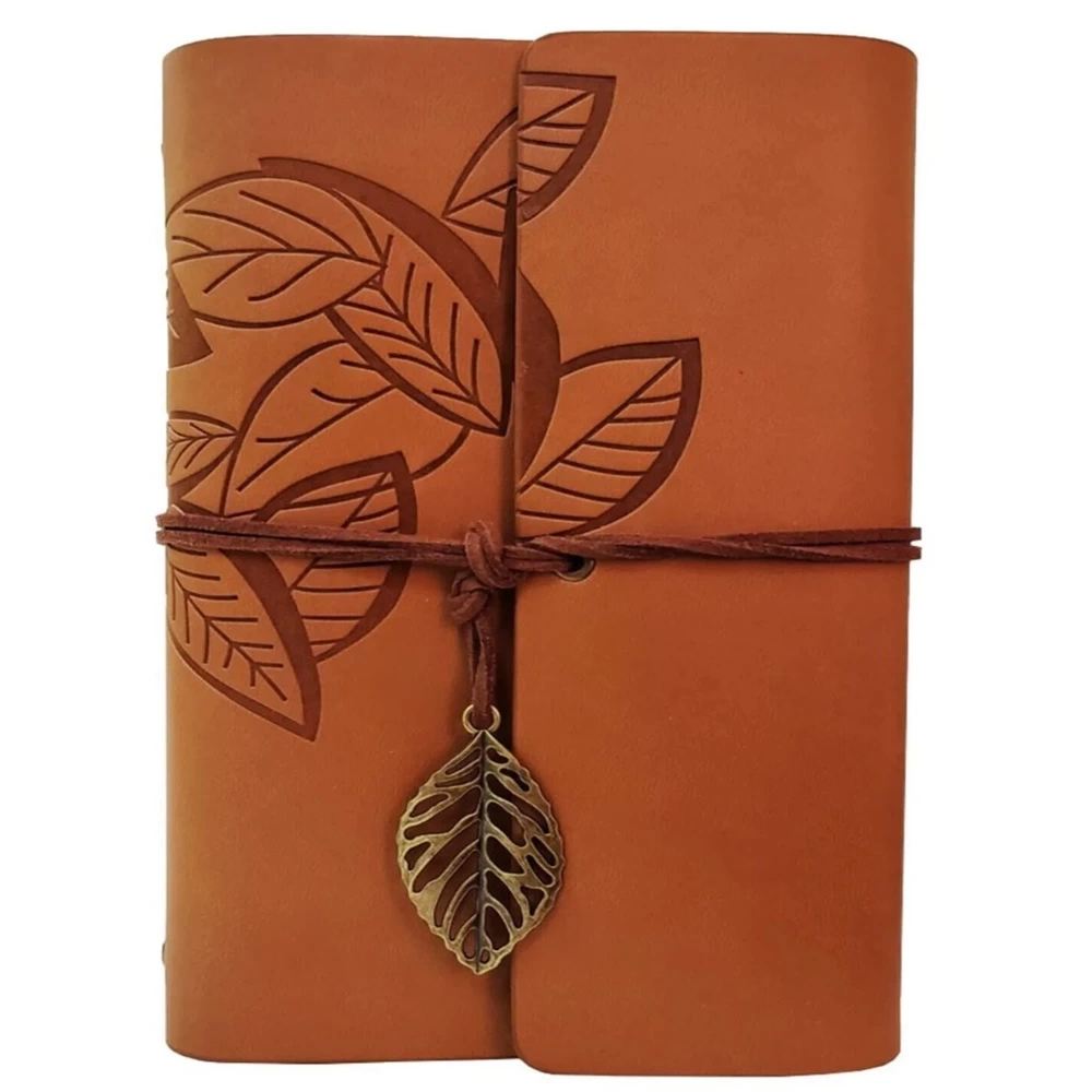 BUĞZ Deri Yaprak Desenli Defter