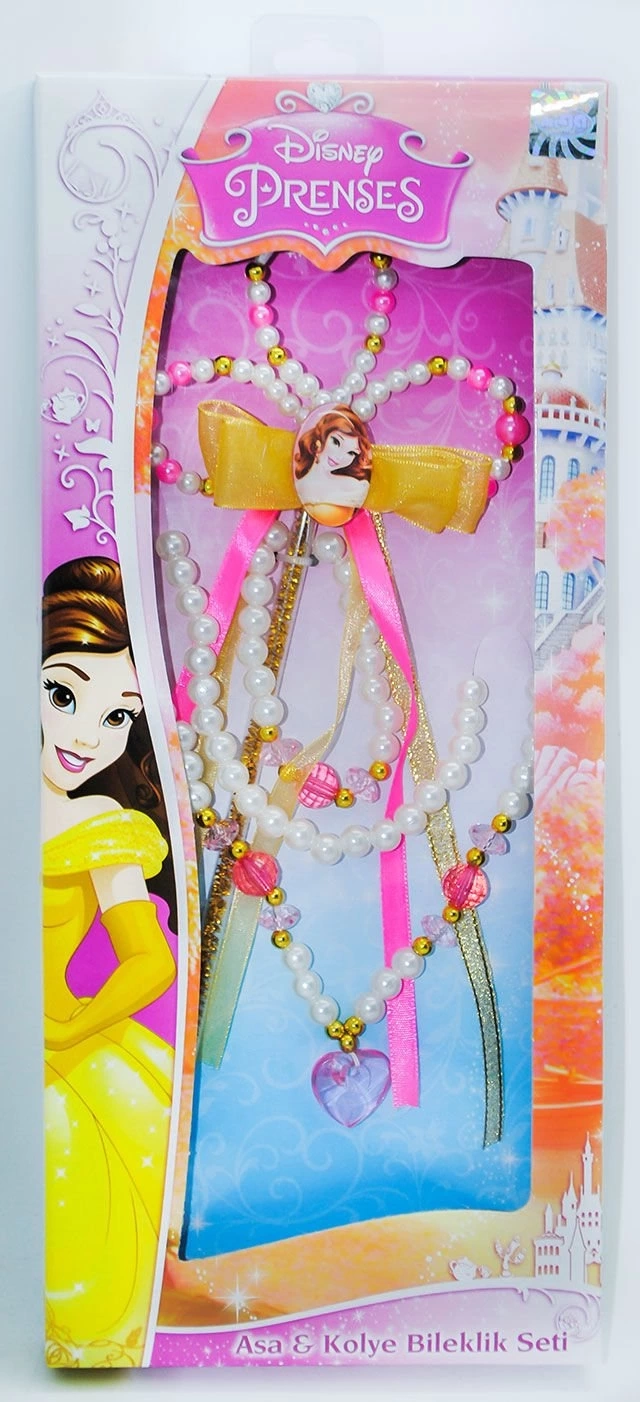 BUĞZ Disney Prenses Belle Asa-Kolye-Bileklik Seti