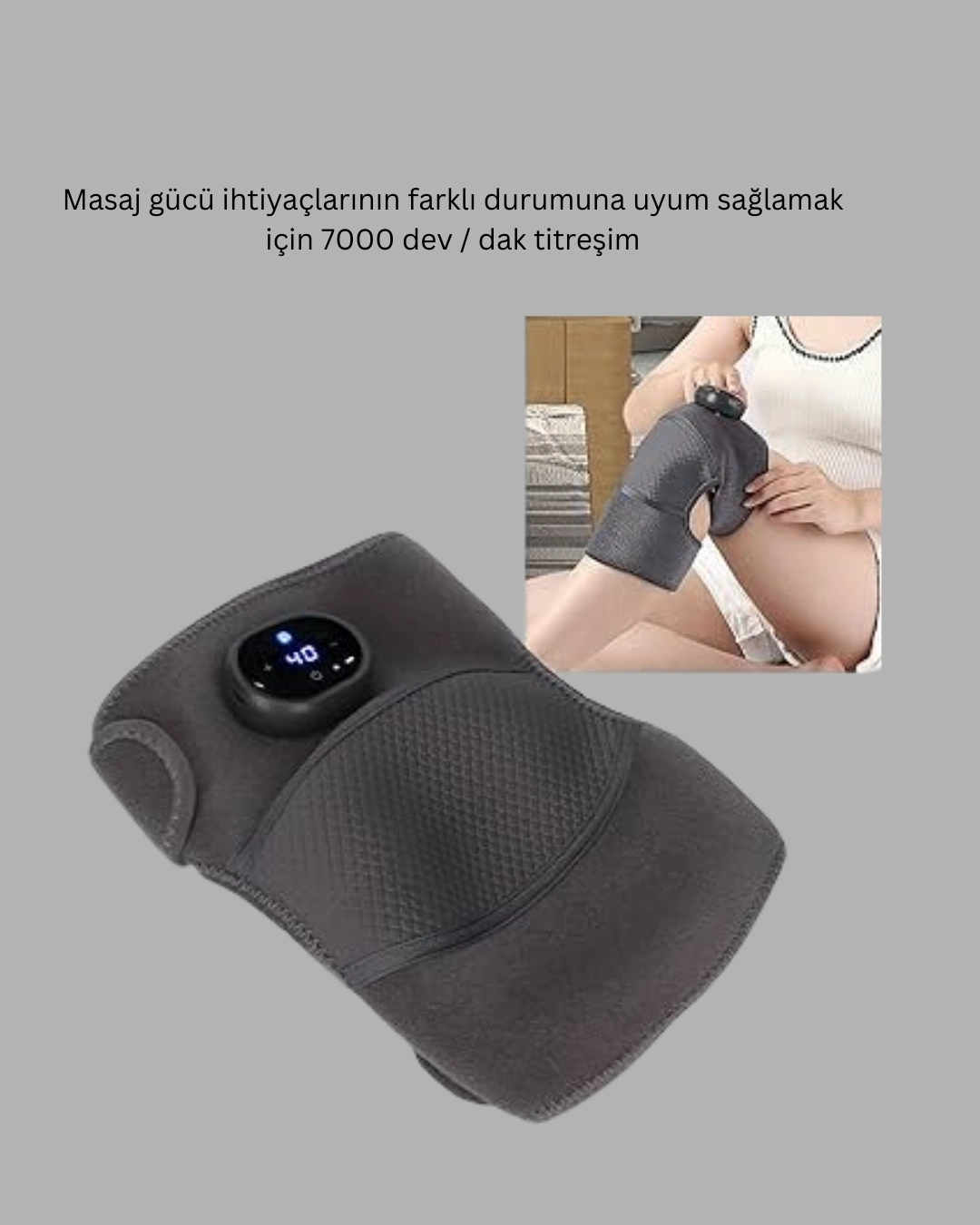 BUĞZ Diz ve Dirsek İçin Isıtmalı Masaj Dizlik Aparatı