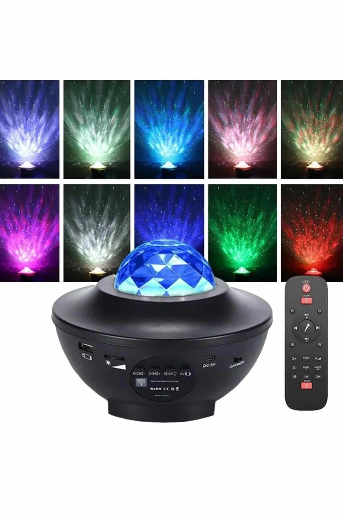 BUĞZ Dönen Işıklı Disko Topu Projektör Müzik Çalarlı Disco Speaker