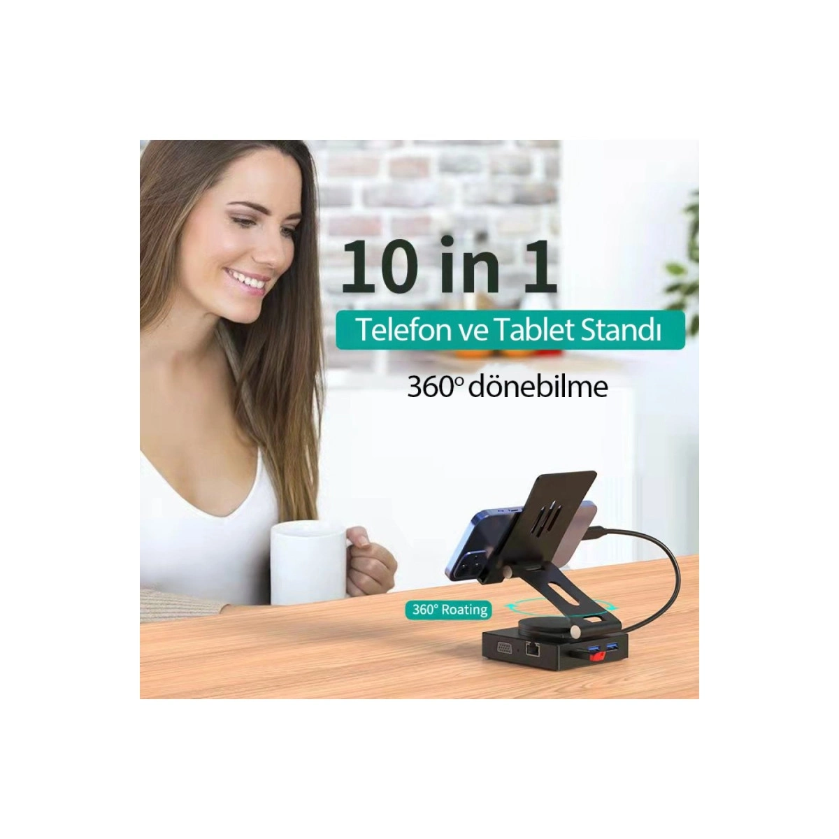 BUĞZ Dönüştürücü 10in1 Hub 116 - Gri