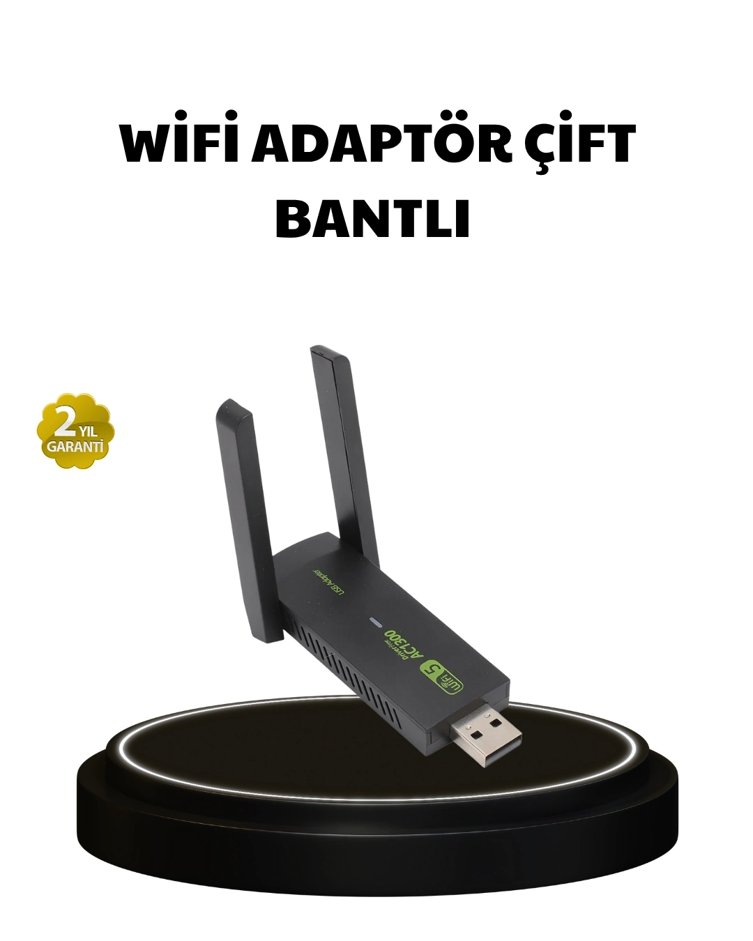 BUĞZ Dual Band USB WiFi Adaptör – 1200 Mbps Hız