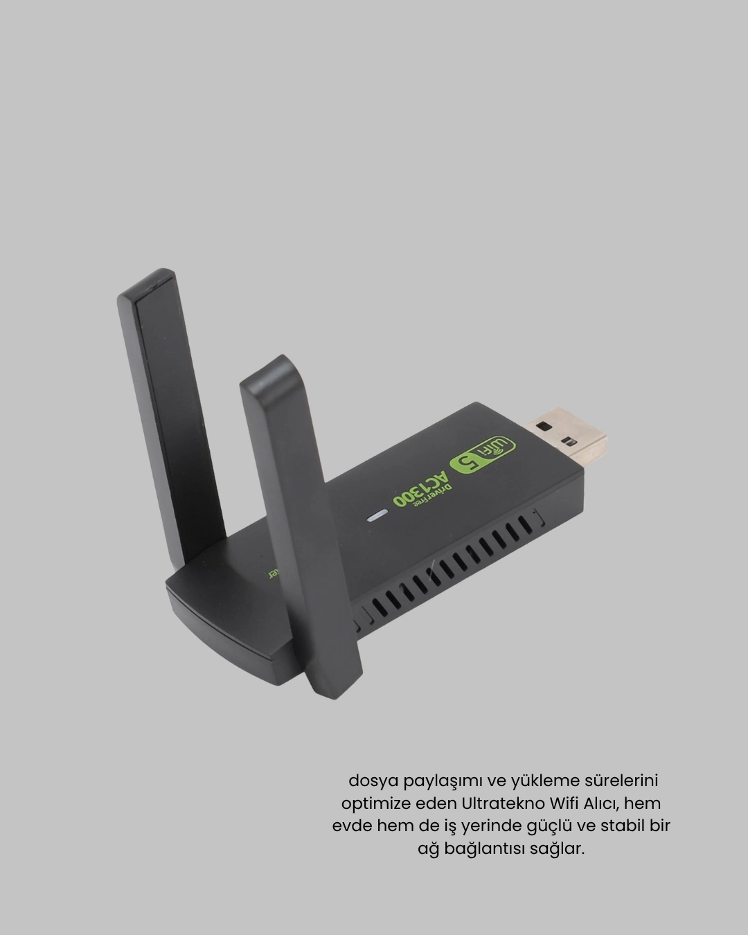 BUĞZ Dual Band USB WiFi Adaptör – 1200 Mbps Hız