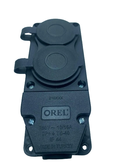 BUĞZ Eco Lounge Orel 1X16 2 Li Kauçuk Grup Priz 220 V