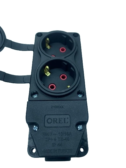 BUĞZ Eco Lounge Orel 1X16 2 Li Kauçuk Grup Priz 220 V