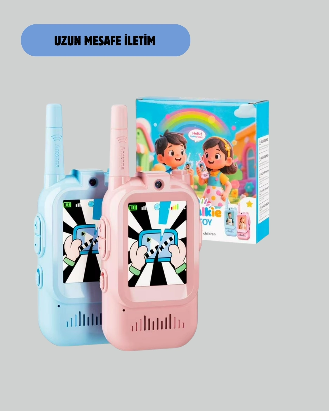 BUĞZ Ekranlı Walkie Talkie Oyuncağı Ses ve Görüntü Destekli