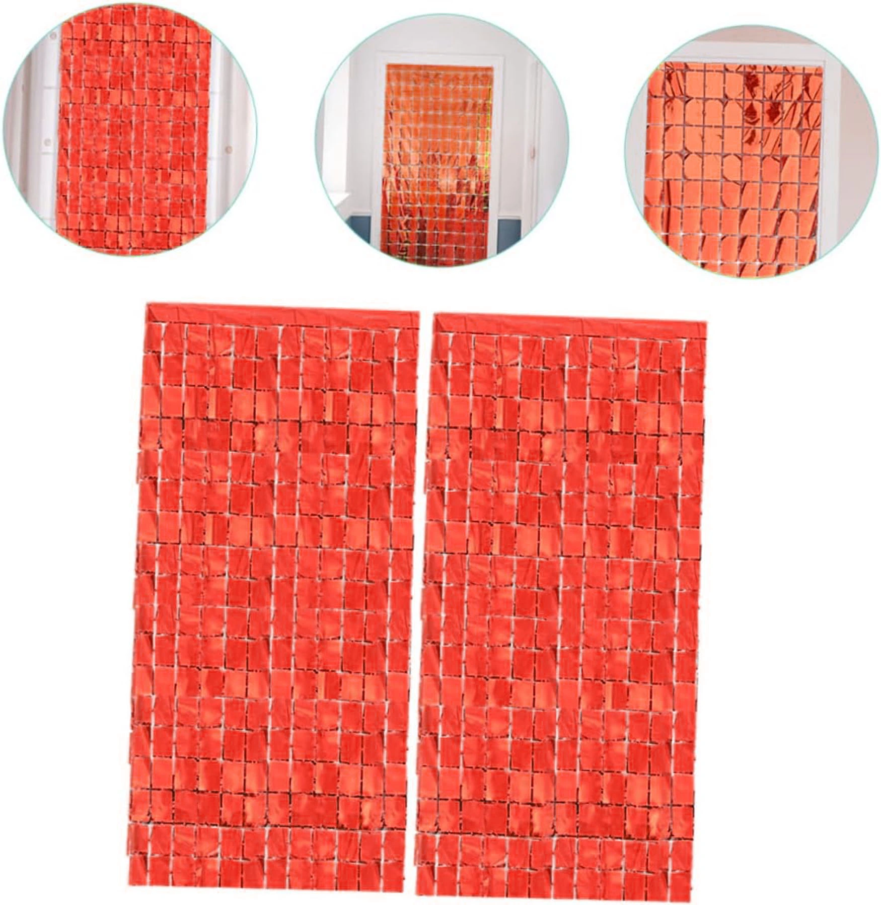 BUĞZ KIRMIZI DİSKO DİKDÖRTGEN KESİM KAPI PERDESİ BUĞZ KIRMIZI DİSKO DİKDÖRTGEN KESİM KAPI PERDESİ