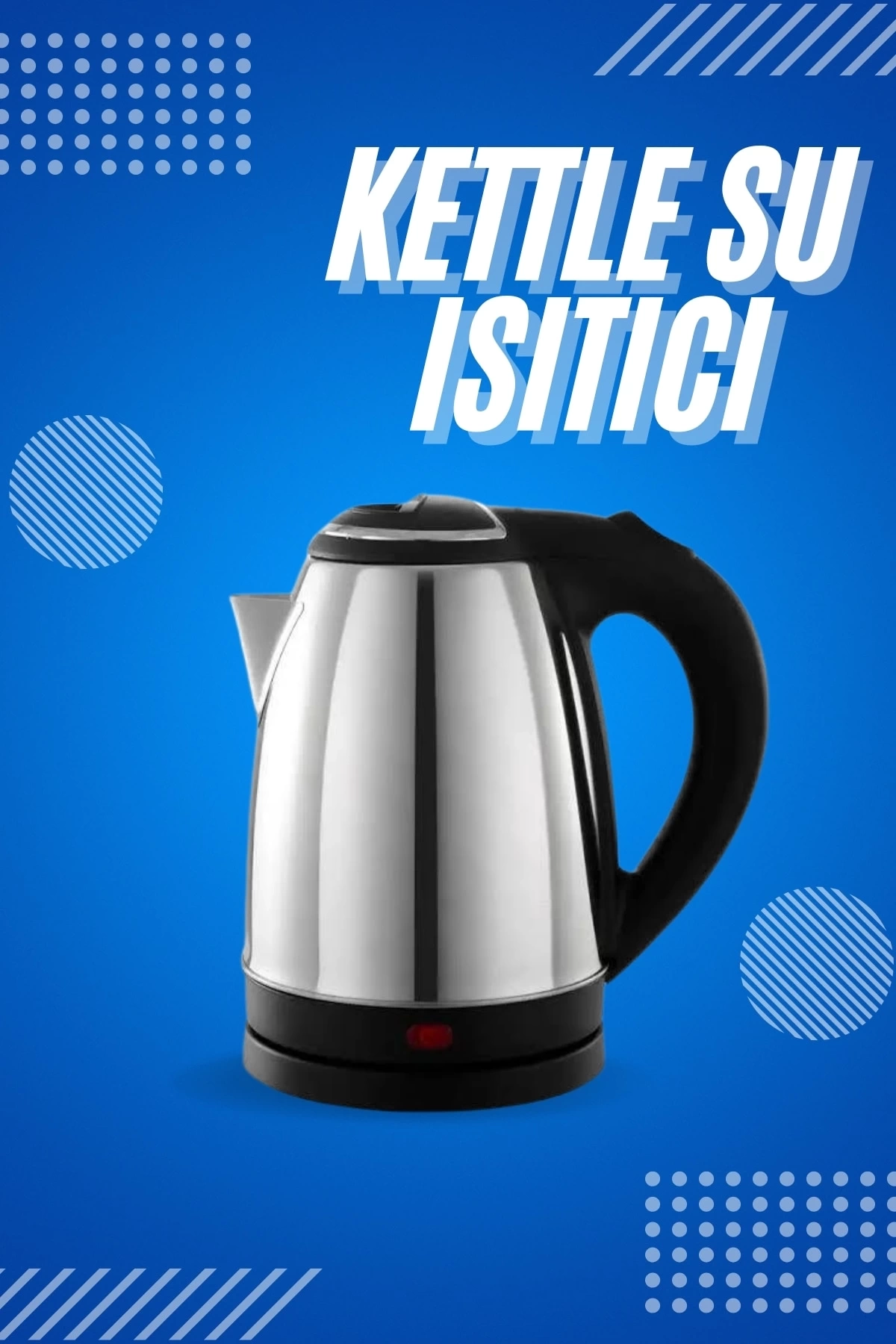 BUĞZ Elektrikli Paslanmaz Çelik Su Isıtcı Çelik Kettle 1.8 Lt. Uzun Ömürlü