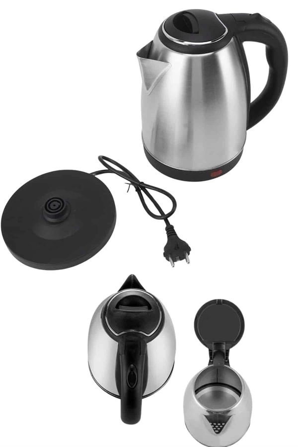 BUĞZ Elektrikli Paslanmaz Çelik Su Isıtcı Çelik Kettle 1.8 Lt. Uzun Ömürlü