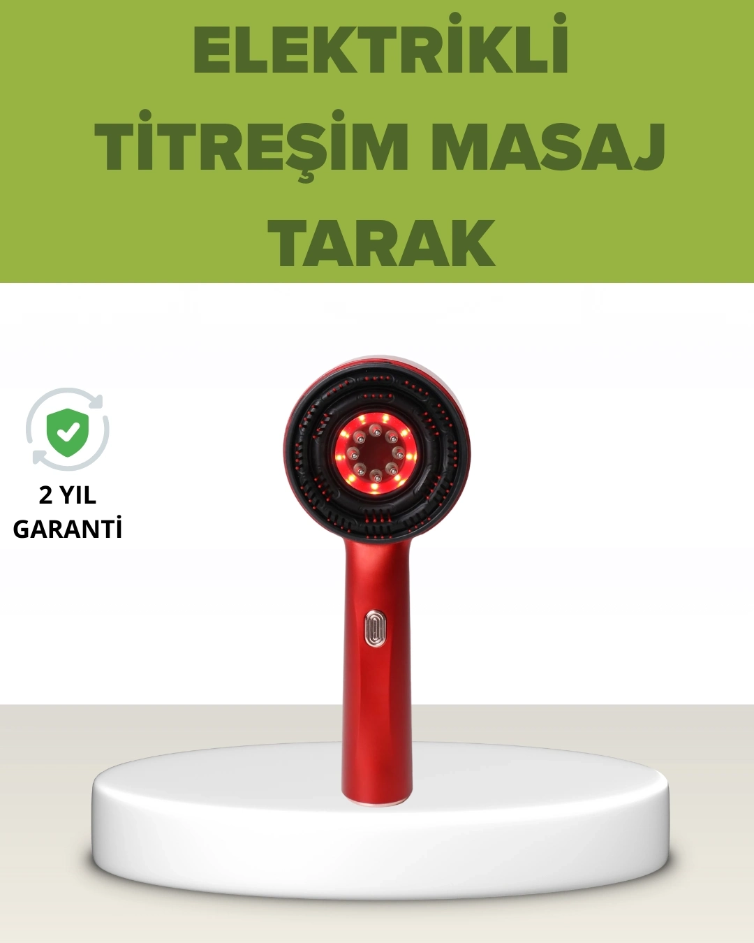 BUĞZ Elektrikli Titreşim Masaj Tarak Kırmızı Işık Terapi