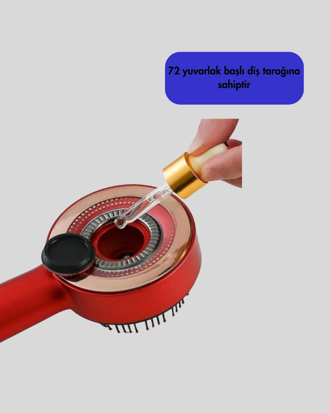 BUĞZ Elektrikli Titreşim Masaj Tarak Kırmızı Işık Terapi