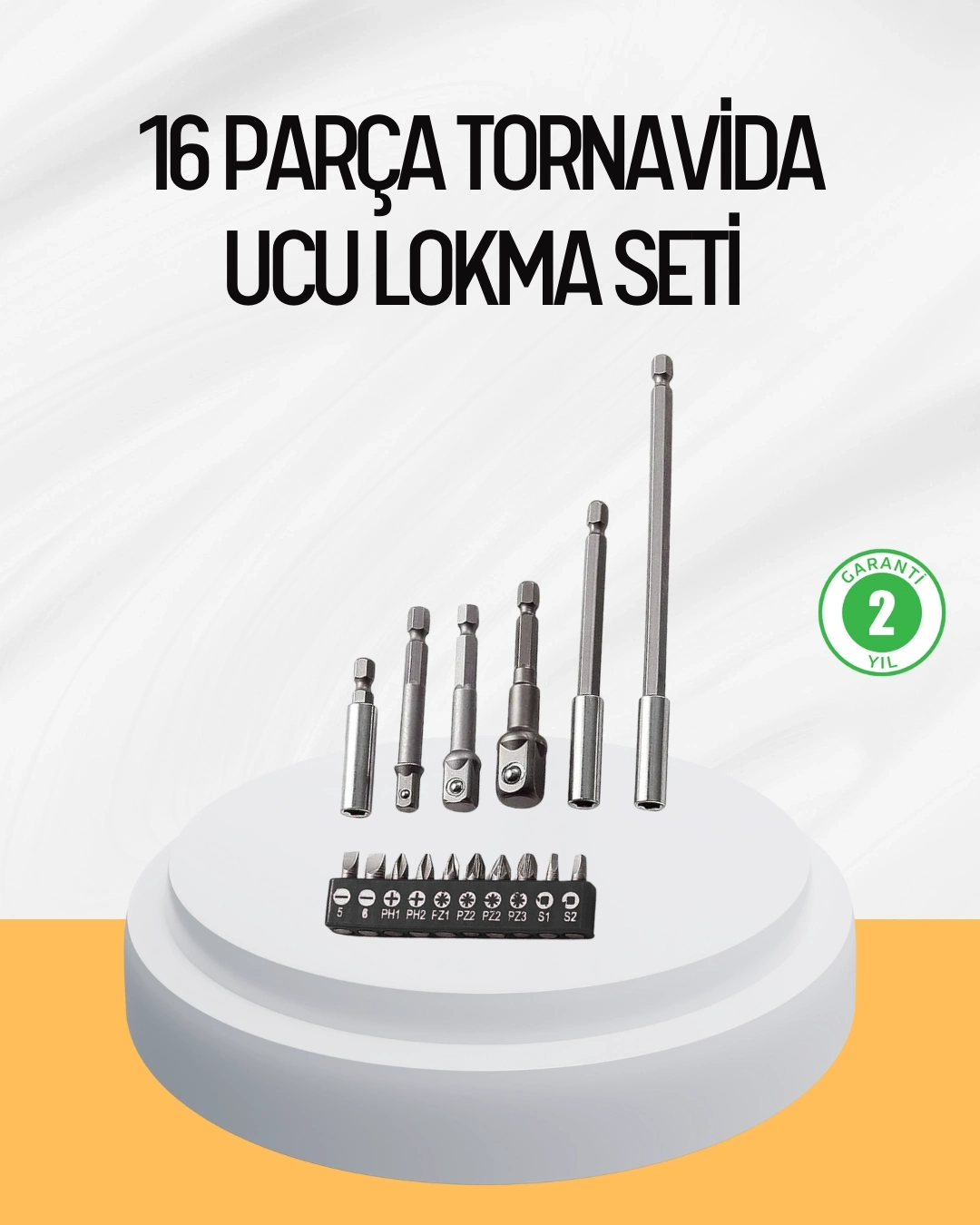 BUĞZ Ergonomik 16 Parça Bits Tornavida Uç ve Adaptör Seti