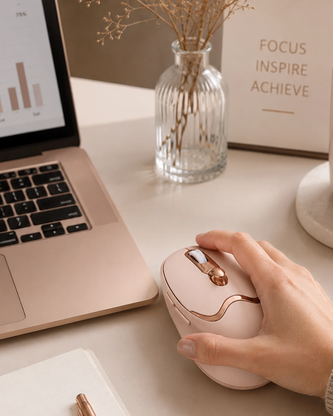 BUĞZ Ergonomik Tasarımlı Kablosuz Mouse Bluetooth ve USB Alıcılı