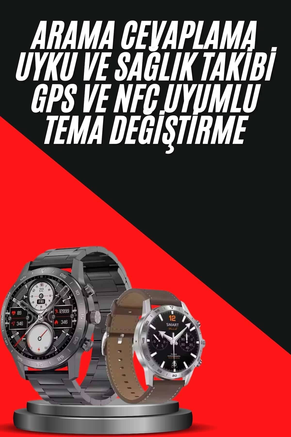BUĞZ Erkeklere Özel Akıllı Saat Çelik Kordon Bluetooth Bağlantılı İOS ve Android Uyumlu BUĞZ Erkeklere Özel Akıllı Saat Çelik Kordon Bluetooth Bağlantılı İOS ve Android Uyumlu