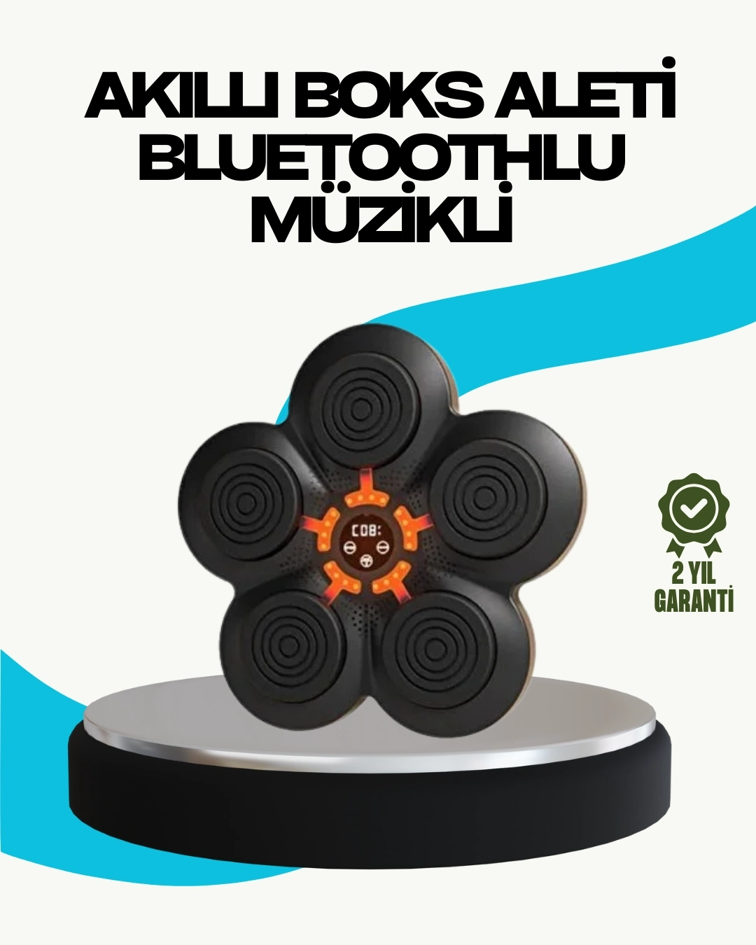 BUĞZ Ev Tipi Akıllı Boks Duvar Paneli Müzikli Bluetoothlu Refleks Geliştirme Cihazı