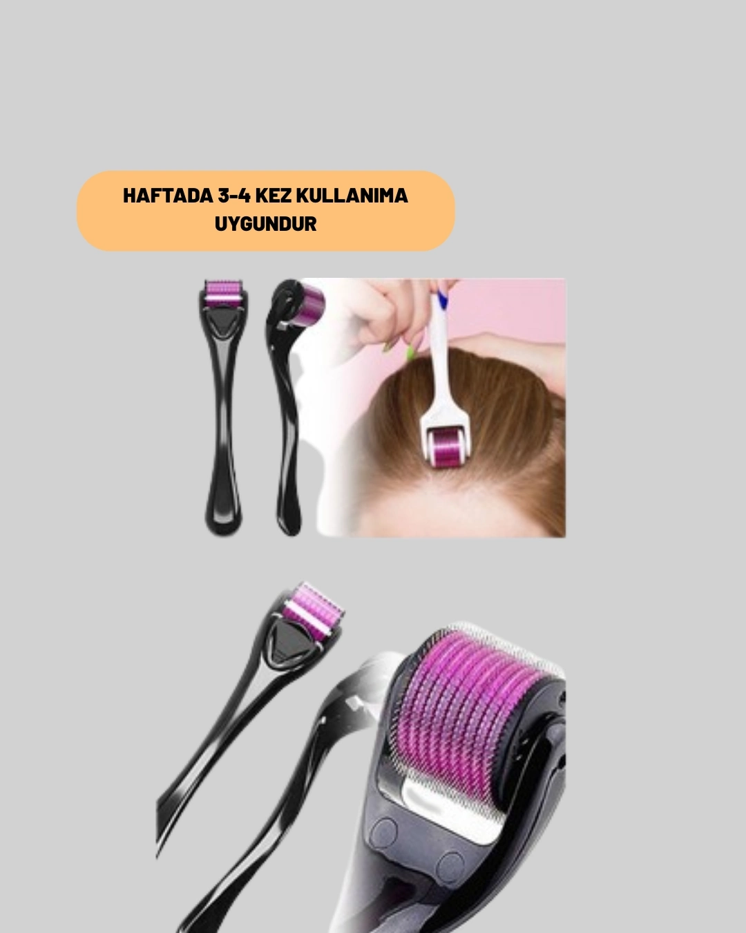 BUĞZ Ev Tipi Mikro İğneli Cilt Bakım Aleti – 1 mm Titanyum Roller