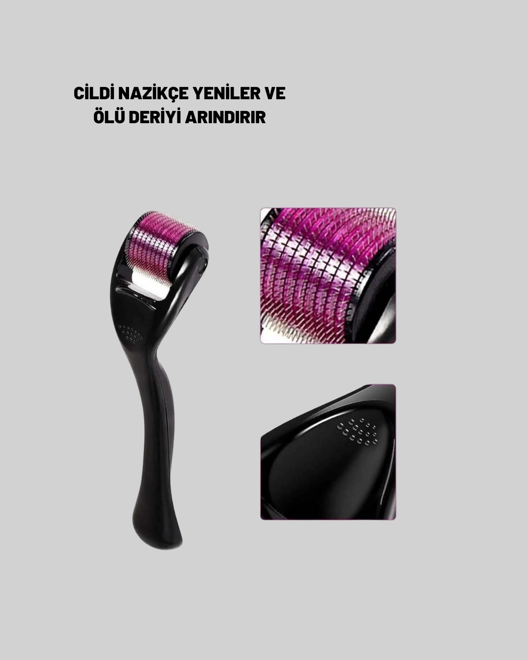 BUĞZ Ev Tipi Mikro İğneli Cilt Bakım Aleti – 1 mm Titanyum Roller