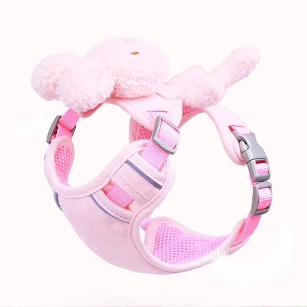 BUĞZ Evcil Hayvan Peluş Ayıcıklı Göğüs Gezdirme Tasması Set