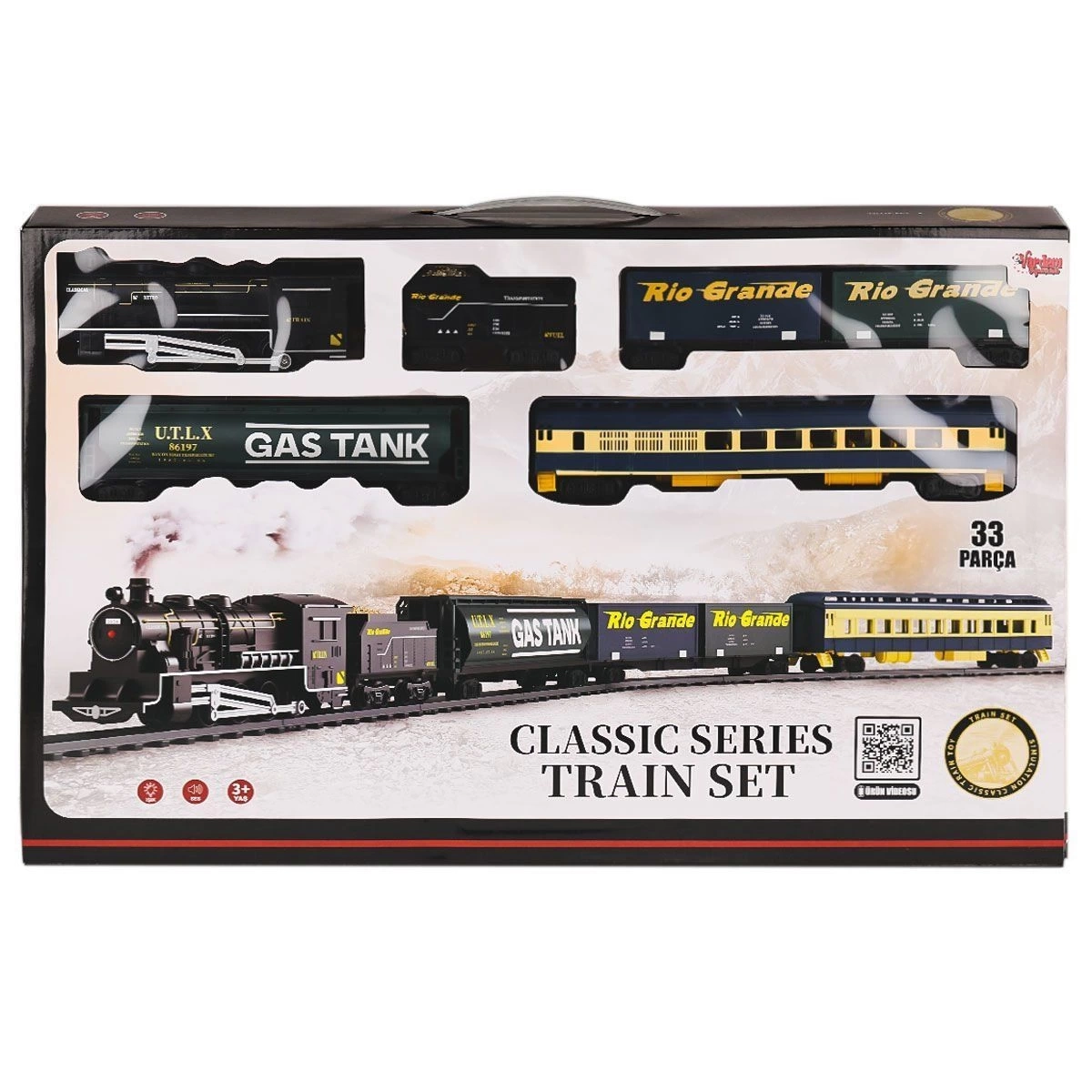 BUĞZ FF-1601C Işıklı ve Sesli 33 Parça Classic Tren