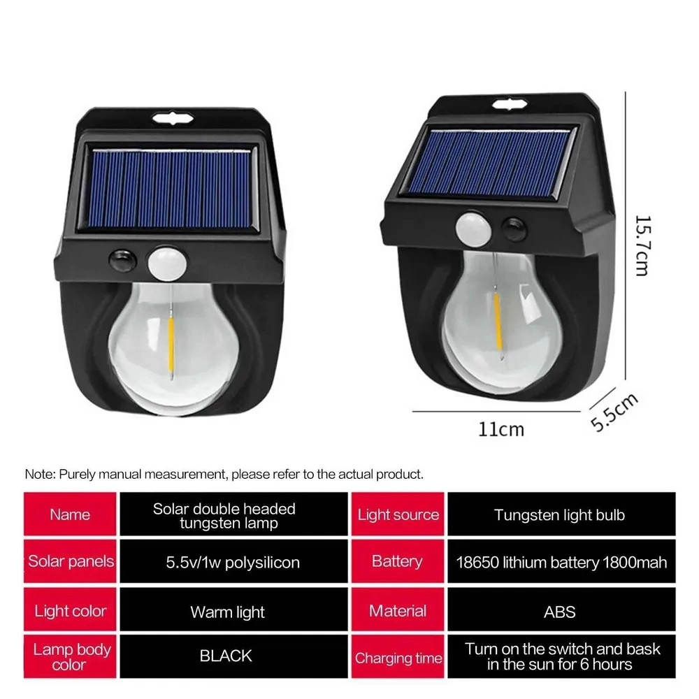 BUĞZ Fithome Or-118 Hareket Sensörlü Su Geçirmez Solar Bahçe Aydınlatma Duvar Lambası