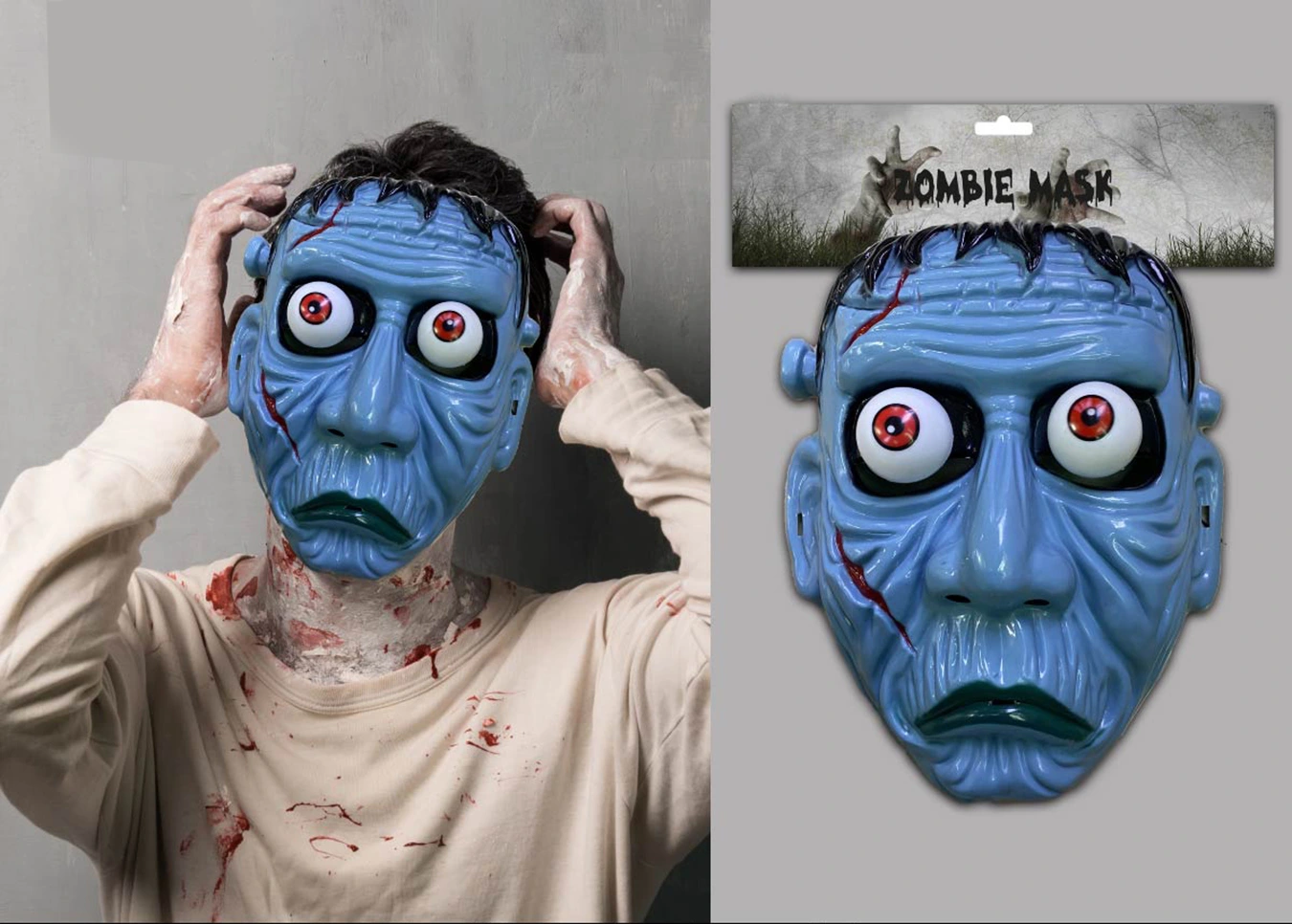 BUĞZ FRANKENSTEİN TEMALI SALLANAN OYNAR GÖZLÜ MASKE