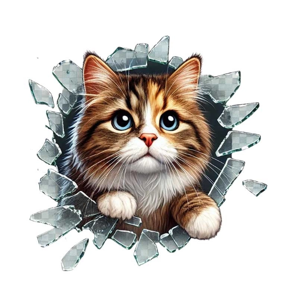 BUĞZ FULCAR KEDİ TASARIMLI ARAÇ STİCKERI BUĞZ FULCAR KEDİ TASARIMLI ARAÇ STİCKERI