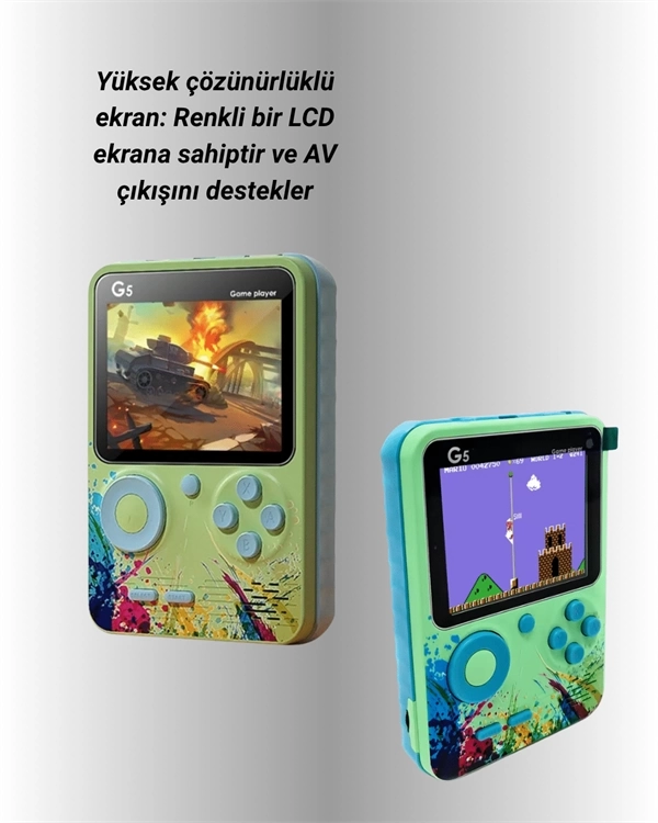 BUĞZ G5 Game Box Retro Mini Oyun Konsolu – 500 Dahili Oyun BUĞZ G5 Game Box Retro Mini Oyun Konsolu – 500 Dahili Oyun